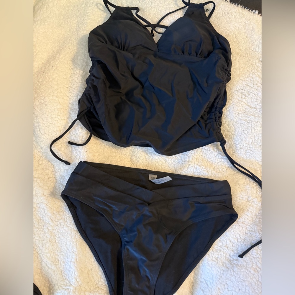 Adorable sexy black tankini